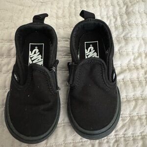 Black Toddler Vans size 6